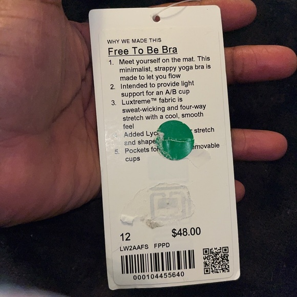 NWT Lululemon Burgundy Coral Print Free To Be Bra Light Support, A/B Cup -20 - Picture 3 of 8